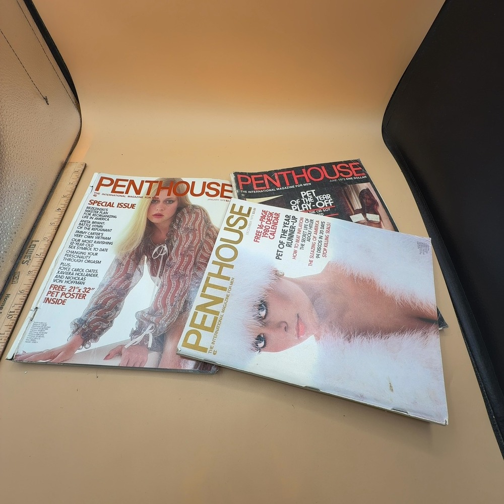 Penthouse Magazine Lot of 3 Vintage Issues January 1978 December 1979 June 1973